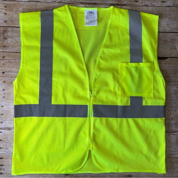 Condor Size Large Safety Yellow Reflective Vest - Picture 4 of 5
